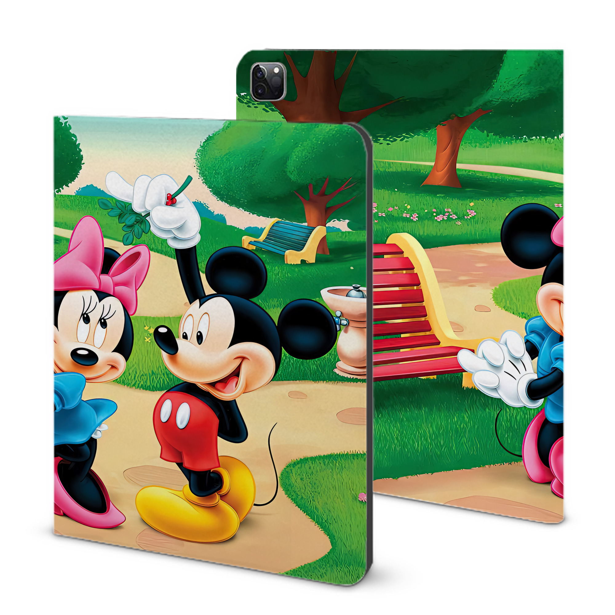 （画像用） ミッキーマウス Mickey Mouse IPad ケース ブック型 PUレザー TPU 耐衝撃 軽量 薄型 ペン収納なし 全面保護 IPad 各モデル対応